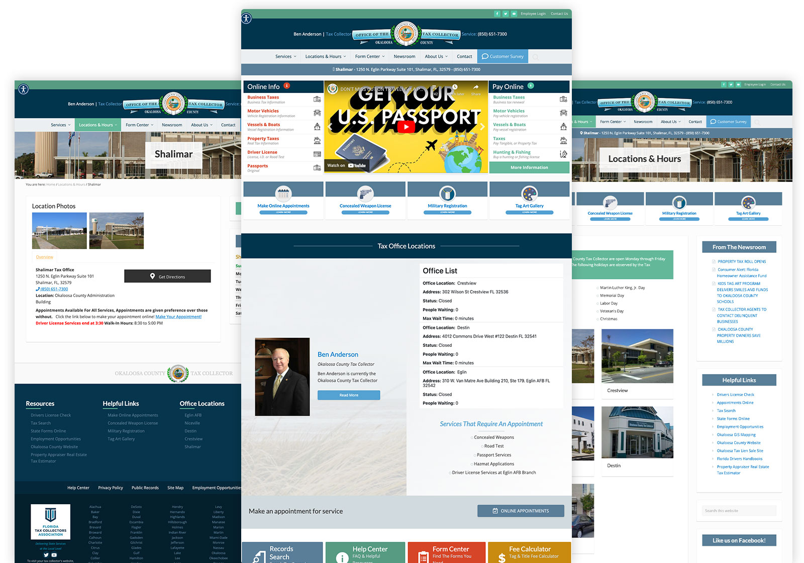 Okaloosa Tax Website Design