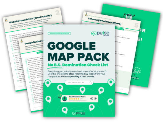 Google Map Pack Checklist page mockup trans - Pulse